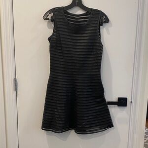 Parker Black Striped Mini Dress